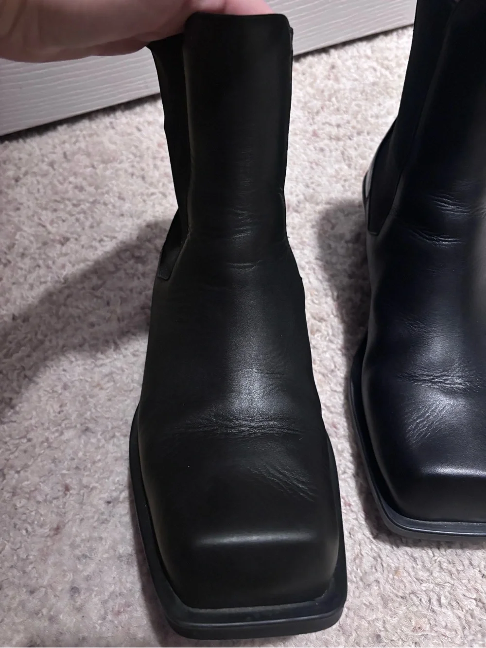Marni Black Leather Platform Chelsea Boot